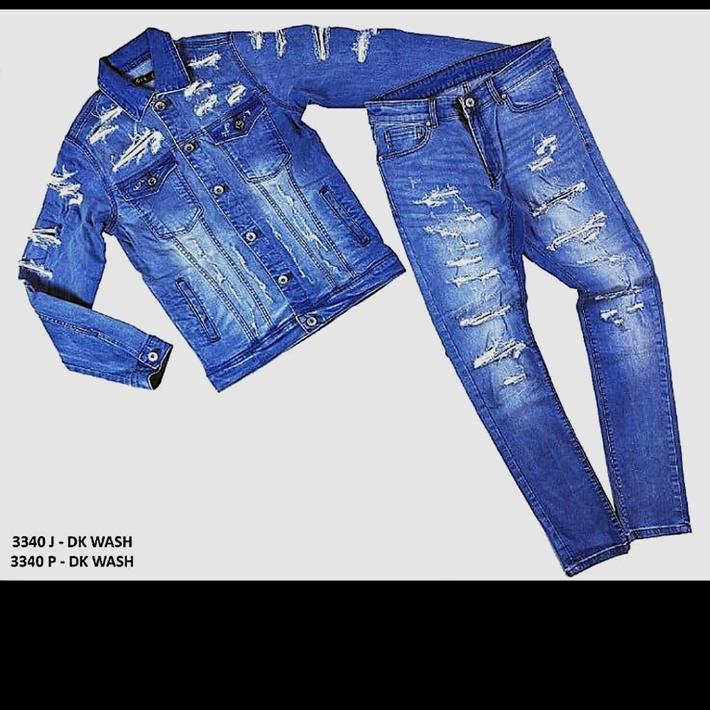 New Men's Focus Denim Jacket Set $199